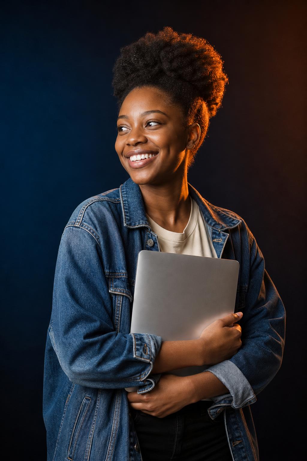 Confident student using the Optimal Path mobile workforce app in a campus library